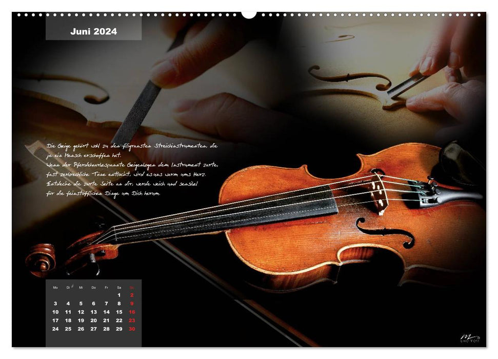 MUSIC as a source of strength with inspiring food for thought (CALVENDO wall calendar 2024) 