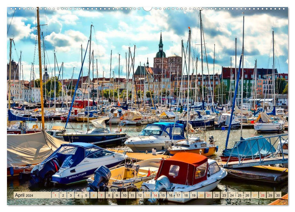 Beautiful harbors in Germany from Greetsiel to Lindau (CALVENDO wall calendar 2024) 
