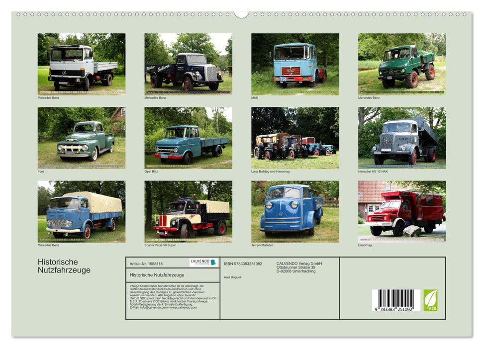 Historische Nutzfahrzeuge (CALVENDO Premium Wandkalender 2024)