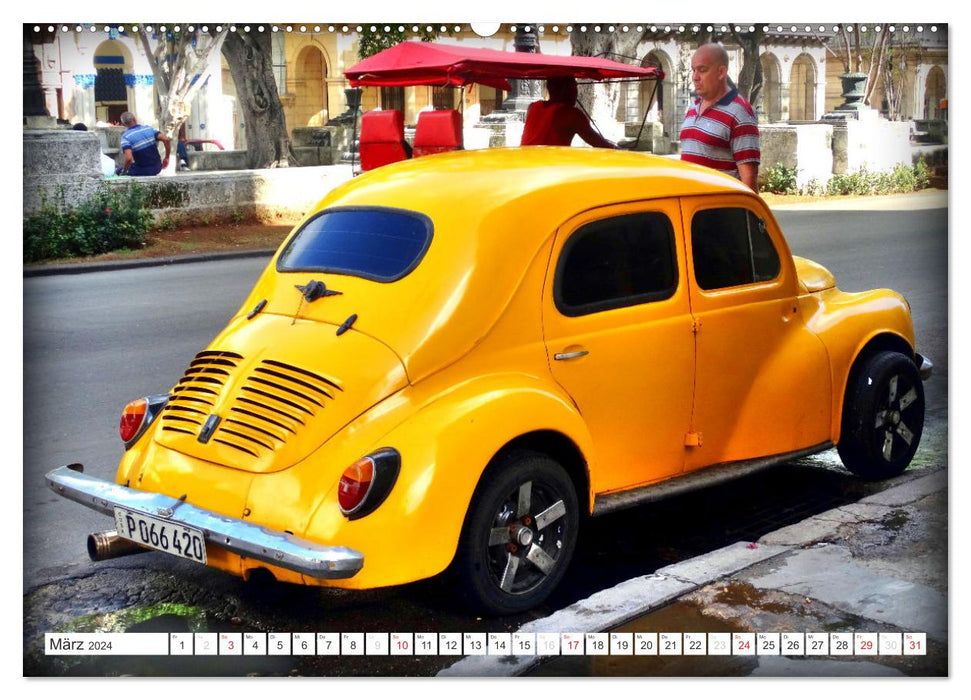 RENAULT - Französische Klassiker in Kuba (CALVENDO Premium Wandkalender 2024)