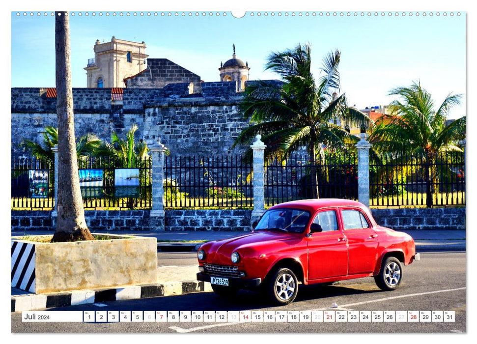 RENAULT - Französische Klassiker in Kuba (CALVENDO Premium Wandkalender 2024)