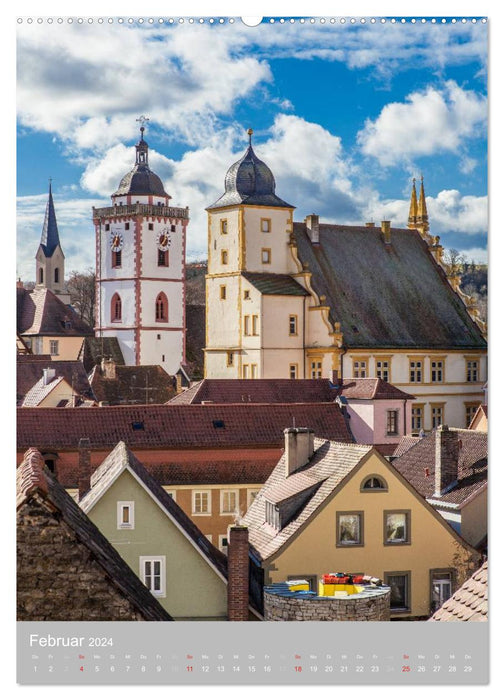 Church towers in Franconia (CALVENDO Premium Wall Calendar 2024) 