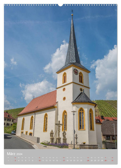 Church towers in Franconia (CALVENDO Premium Wall Calendar 2024) 