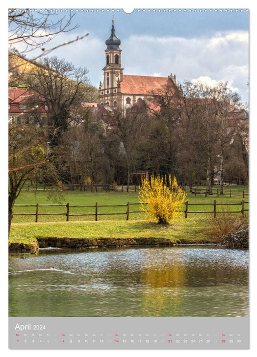 Church towers in Franconia (CALVENDO Premium Wall Calendar 2024) 