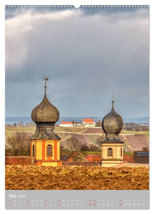 Church towers in Franconia (CALVENDO Premium Wall Calendar 2024) 