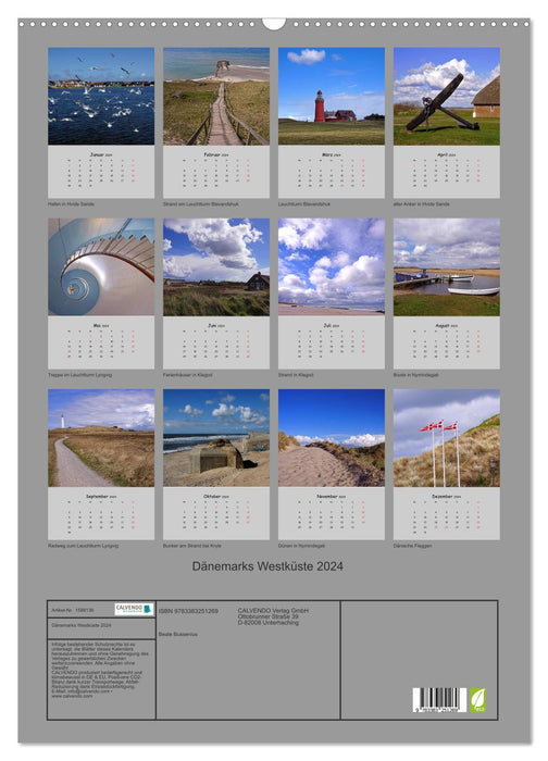 Denmark's West Coast 2024 (CALVENDO wall calendar 2024) 