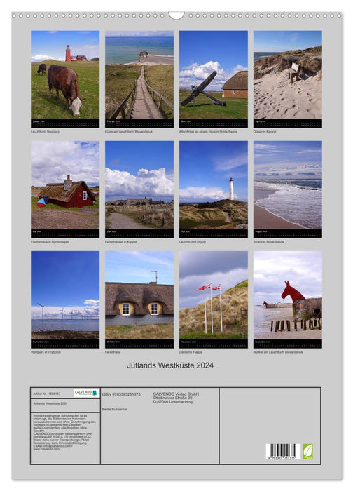 Jutland's West Coast 2024 (CALVENDO Wall Calendar 2024) 