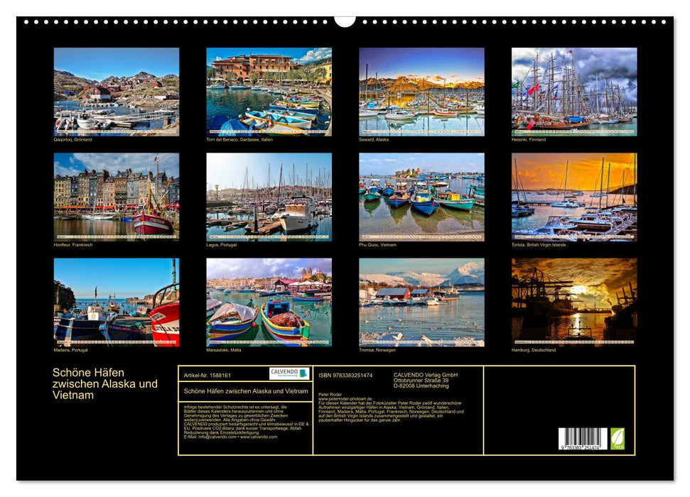 Beautiful ports between Alaska and Vietnam (CALVENDO wall calendar 2024) 