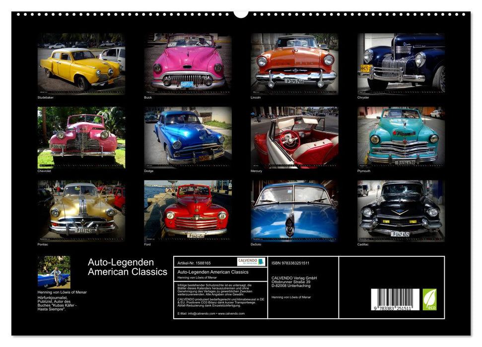 Auto-Legenden: American Classics (CALVENDO Premium Wandkalender 2024)