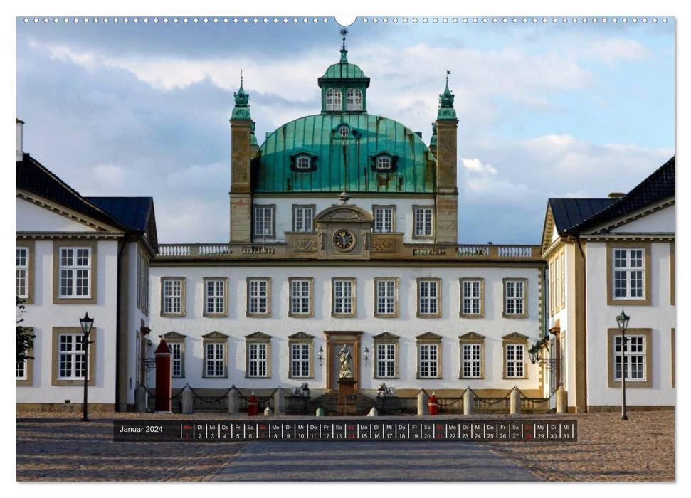 Palaces and castles in Denmark 2024 (CALVENDO wall calendar 2024) 