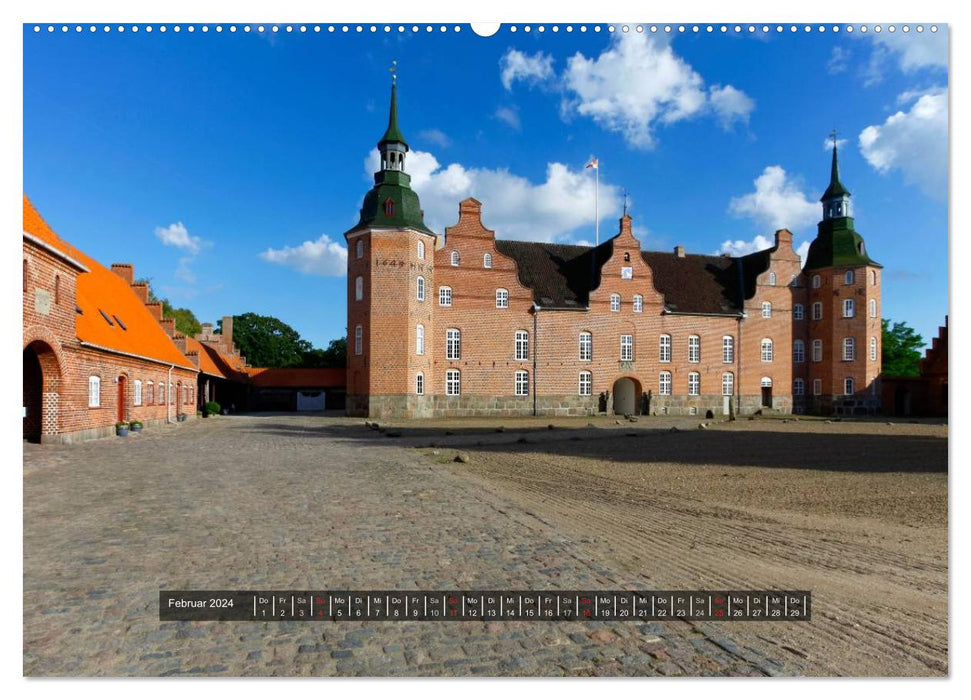Palaces and castles in Denmark 2024 (CALVENDO wall calendar 2024) 