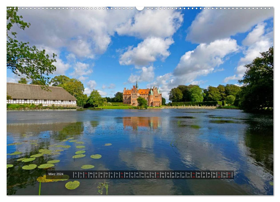 Palaces and castles in Denmark 2024 (CALVENDO wall calendar 2024) 