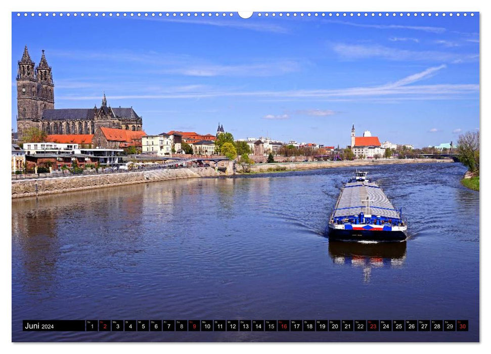 Magdeburg an der Elbe 2024 (CALVENDO Premium Wandkalender 2024)
