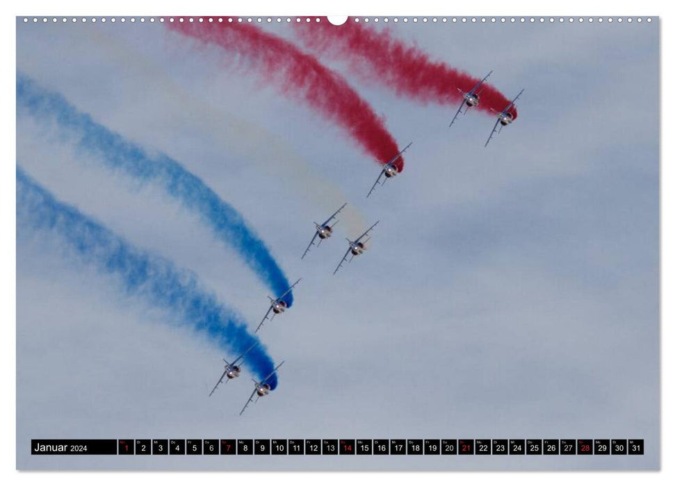 Moments in the air: Patrouille de France (CALVENDO Premium Wall Calendar 2024) 