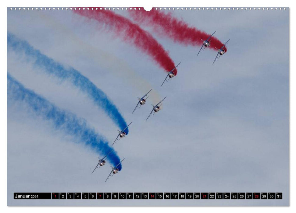 Augenblicke in der Luft: Patrouille de France (CALVENDO Premium Wandkalender 2024)