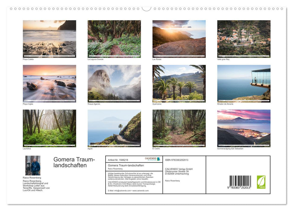 Gomera dream landscapes (CALVENDO Premium Wall Calendar 2024) 
