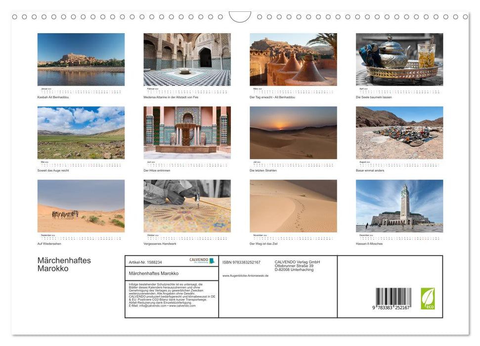 Fairytale Morocco (CALVENDO wall calendar 2024) 