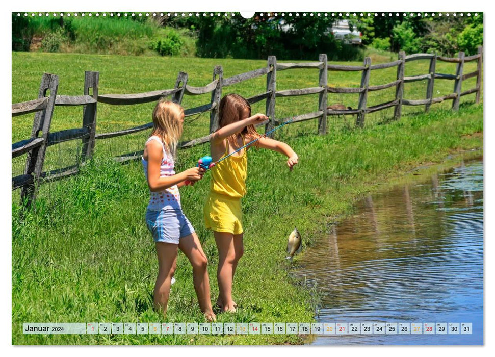 Fishing, there is strength in peace (CALVENDO wall calendar 2024) 