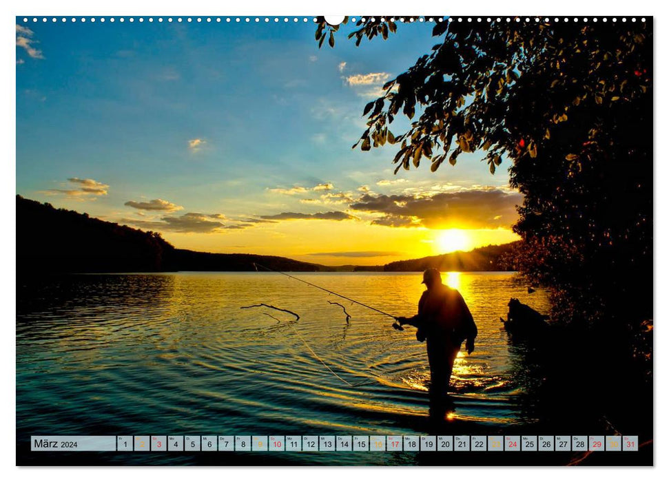 Fishing, there is strength in peace (CALVENDO wall calendar 2024) 