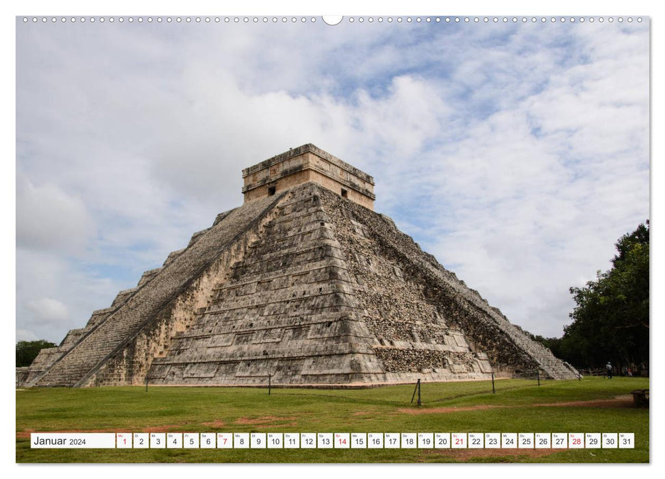 Mexique. Sur les traces des Mayas (Calendrier mural CALVENDO 2024) 