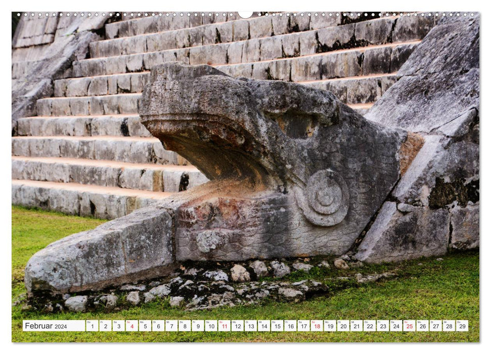 Mexique. Sur les traces des Mayas (Calendrier mural CALVENDO 2024) 