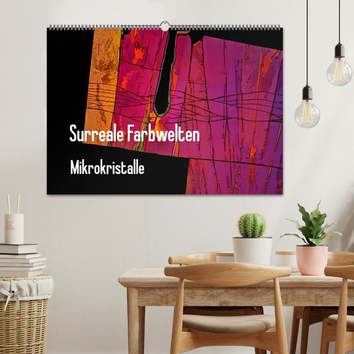 Surreale Farbwelten - Mikrokristalle (CALVENDO Wandkalender 2024)