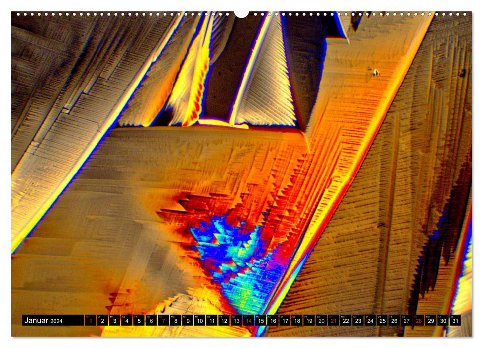 Surreal color worlds - microcrystals (CALVENDO wall calendar 2024) 