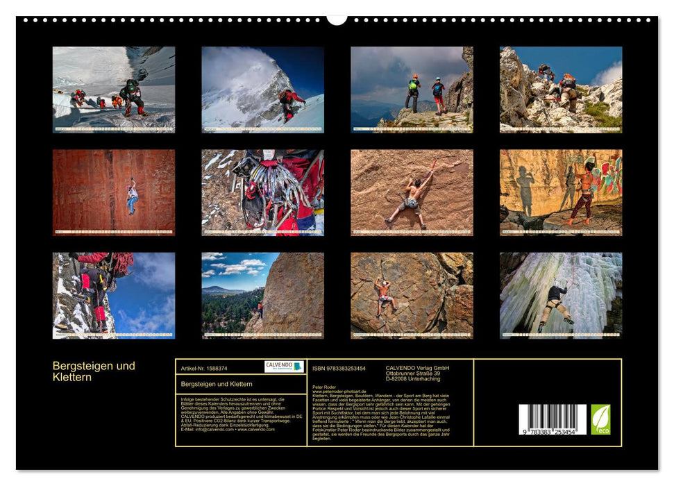 Bergsteigen und Klettern (CALVENDO Premium Wandkalender 2024)