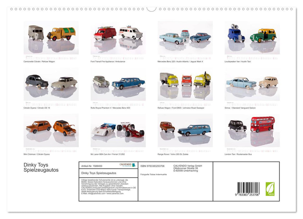 Dinky Toys Spielzeugautos (CALVENDO Premium Wandkalender 2024)