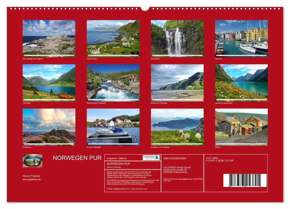 Norwegen PUR (CALVENDO Premium Wandkalender 2024)