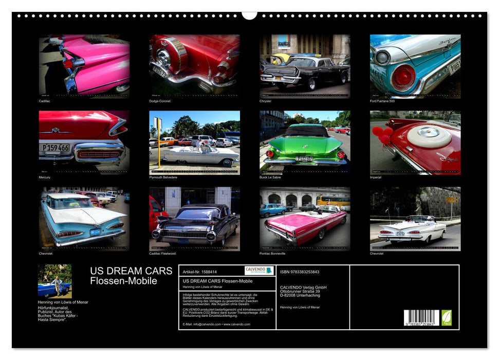 US DREAM CARS - Fin Mobile (CALVENDO Wall Calendar 2024) 
