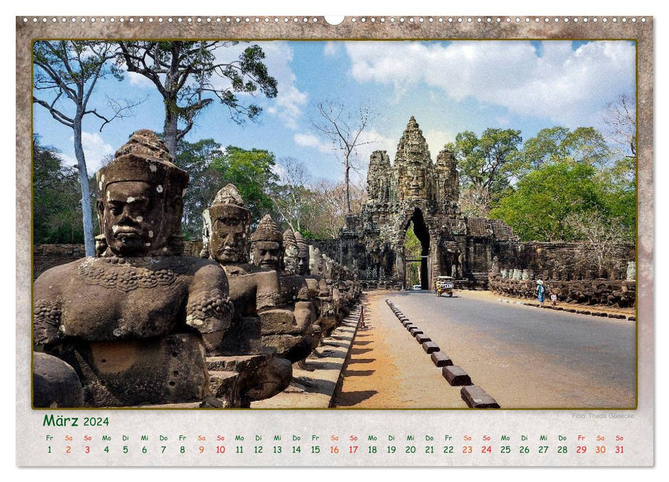 Kambodscha, Angkor Thom, Angkor Wat und Bayon (CALVENDO Premium Wandkalender 2024)