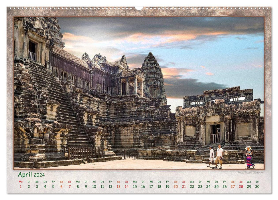 Kambodscha, Angkor Thom, Angkor Wat und Bayon (CALVENDO Premium Wandkalender 2024)