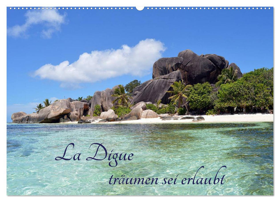 La Digue, rêver est permis (Calendrier mural CALVENDO 2024) 