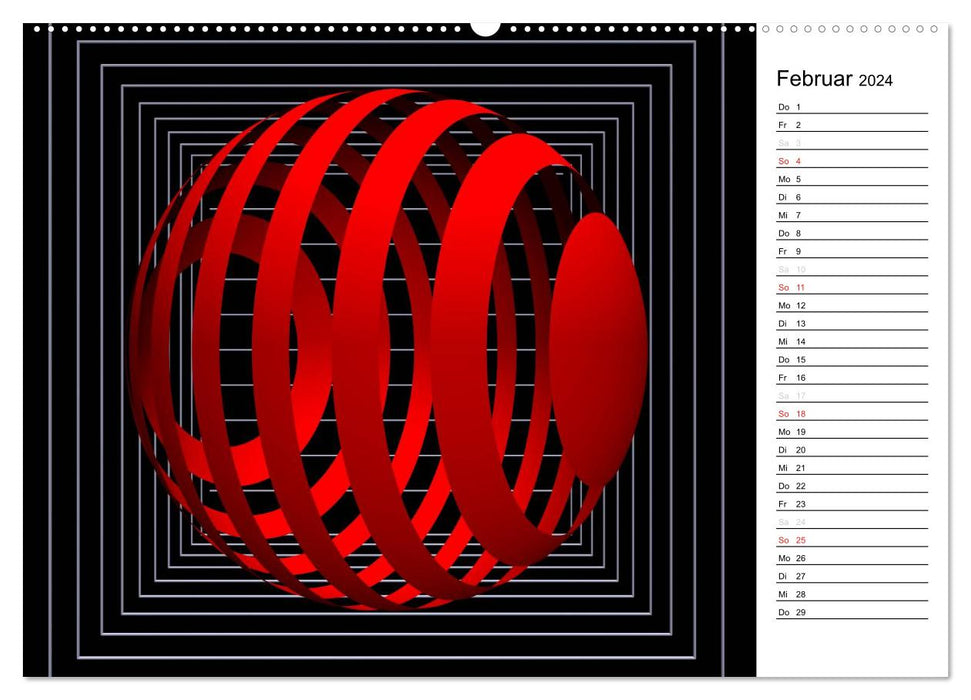 Mit Geometrie durch das Jahr (CALVENDO Premium Wandkalender 2024)