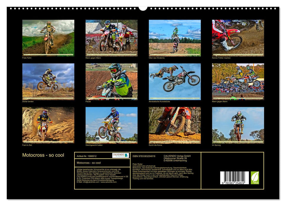 Motocross - so cool (CALVENDO Premium Wandkalender 2024)
