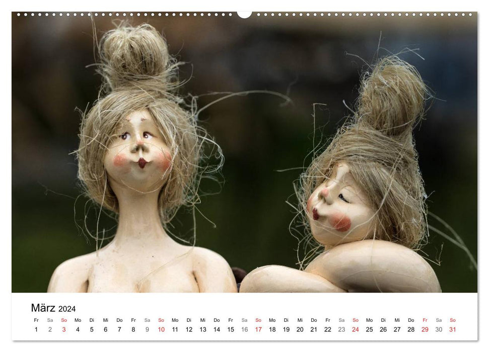 Thousands of beautiful - handmade clay creatures (CALVENDO wall calendar 2024) 
