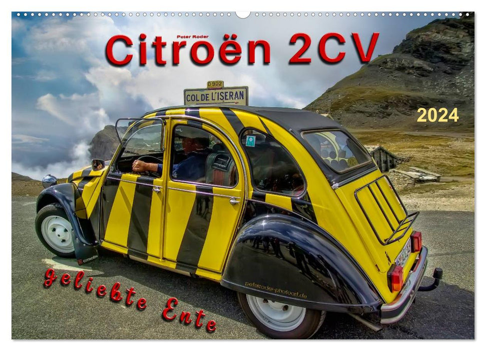 Citroën 2CV - geliebte Ente (CALVENDO Wandkalender 2024)