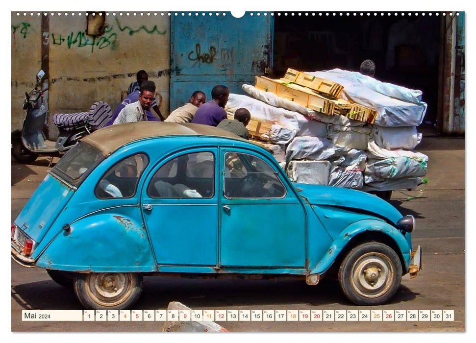 Citroën 2CV - geliebte Ente (CALVENDO Wandkalender 2024)