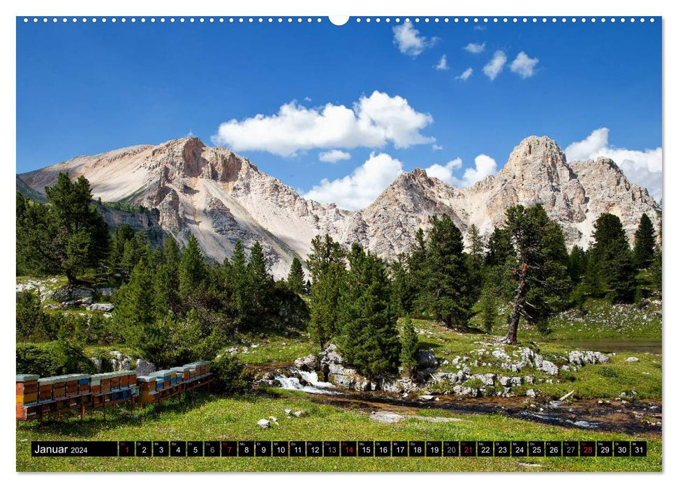 Im Reich der Fanes - Sagenwelt der Dolomiten (CALVENDO Wandkalender 2024)