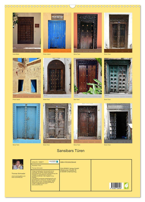 Zanzibar's door art (CALVENDO wall calendar 2024) 