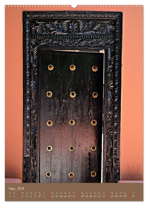 Sansibars Türenkunst (CALVENDO Wandkalender 2024)