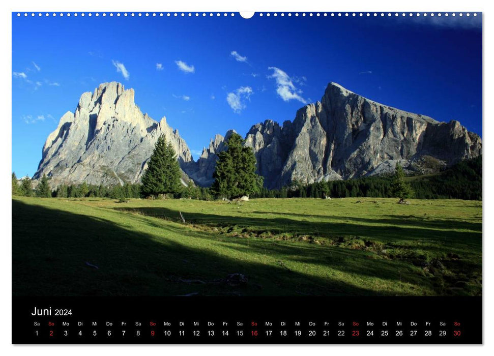 Alpe di Siusi - Seiser Alm (CALVENDO Premium Wandkalender 2024)