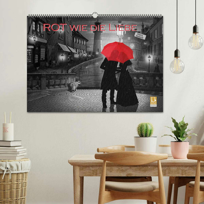 Red like love by Mausopardia (CALVENDO wall calendar 2024) 