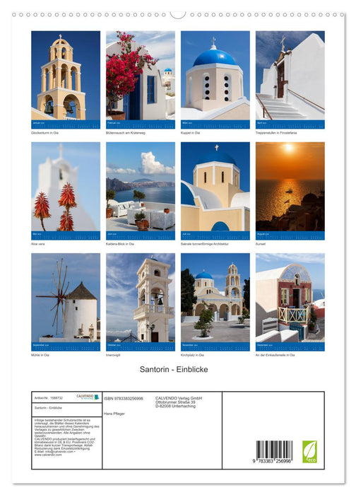 Santorini - Insights (CALVENDO Premium Wall Calendar 2024) 