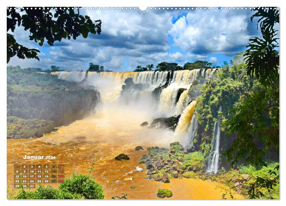 Argentinien. Die Iguazú-Wasserfälle (CALVENDO Premium Wandkalender 2024)
