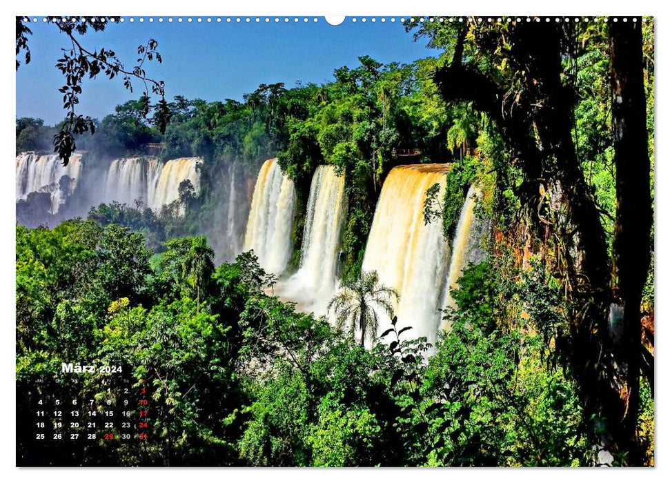 Argentina. The Iguazú Falls (CALVENDO Premium Wall Calendar 2024) 