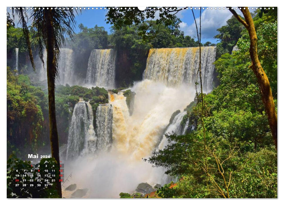 Argentina. The Iguazú Falls (CALVENDO Premium Wall Calendar 2024) 