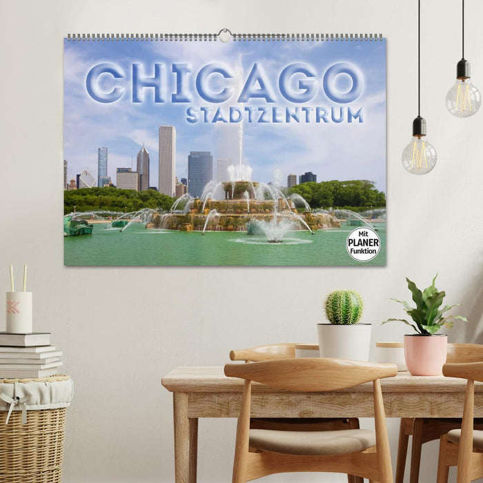 Centre-ville de CHICAGO (Calvendo mural CALVENDO 2024) 