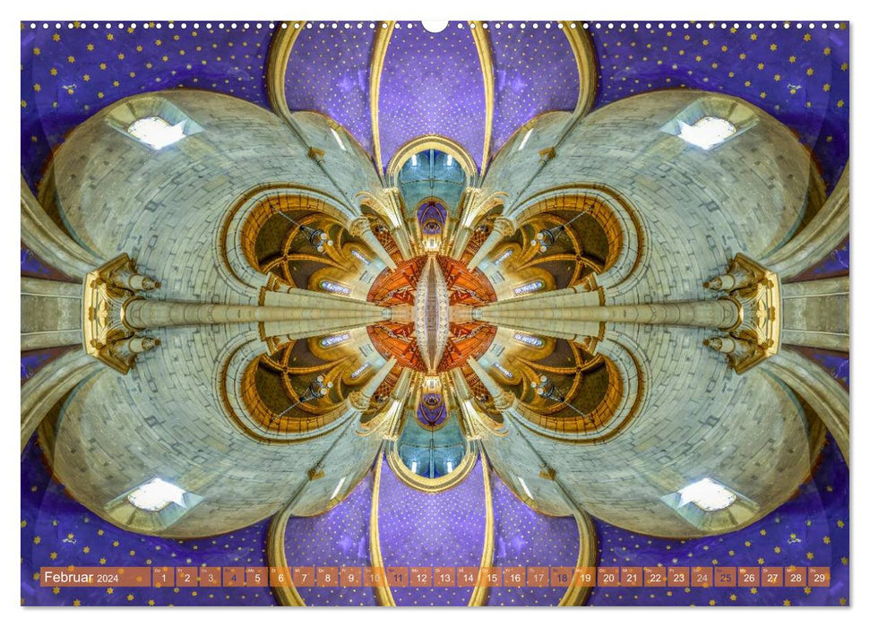 Divine projections - church panoramas (CALVENDO wall calendar 2024) 